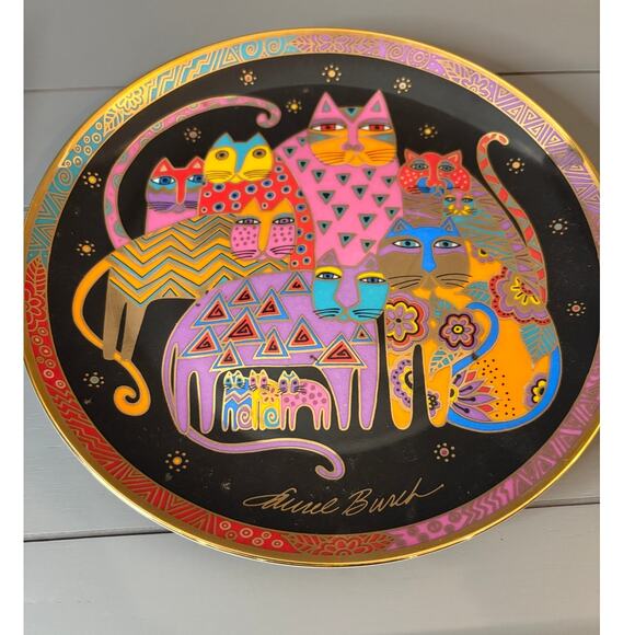 Laurel Burch Fabulous Felines Porcelain Collector Plate - Picture 1 of 3